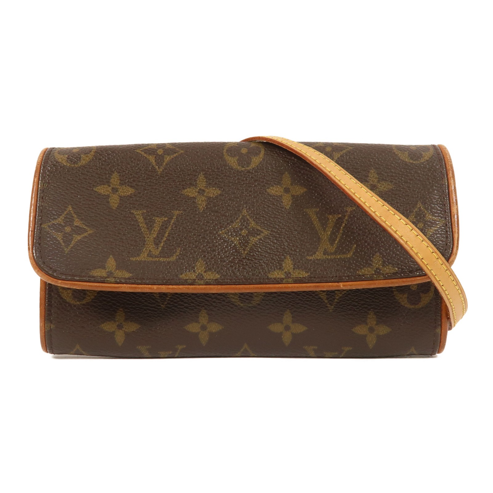 LOUIS VUITTON LV GHW Pochette Florentine Shoulder Bag M51855 Monogram Brown
