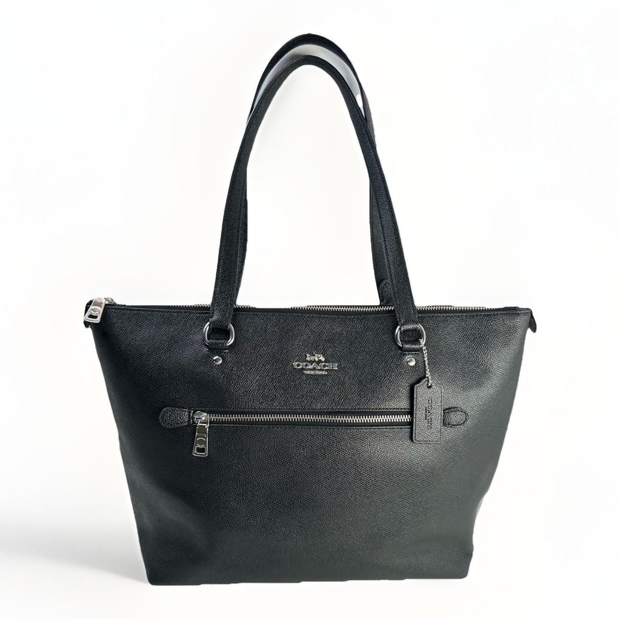 Coach Gallery Tote (F79608) Black Cross Grain Leather Bag – EUC!