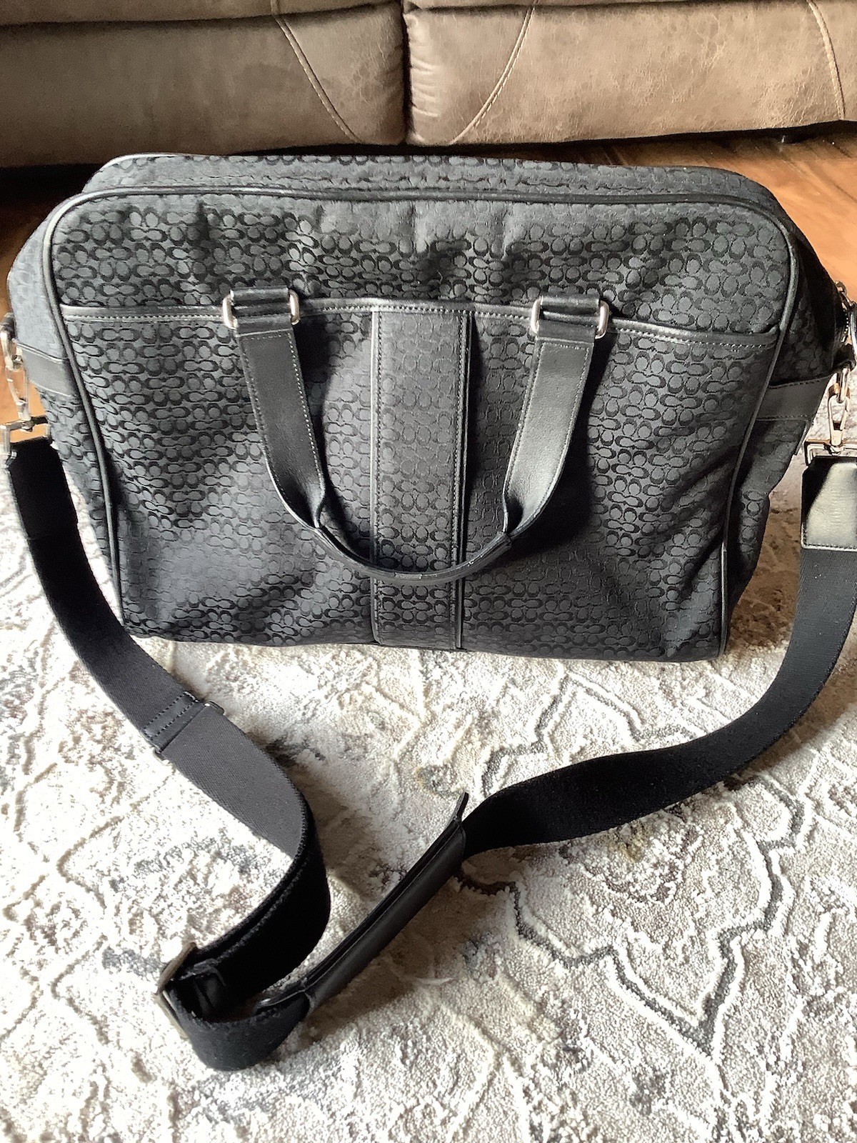 COACH Hudson Commuter/Briefcase Bag Black No. F70058 Laptop/Travel Bag