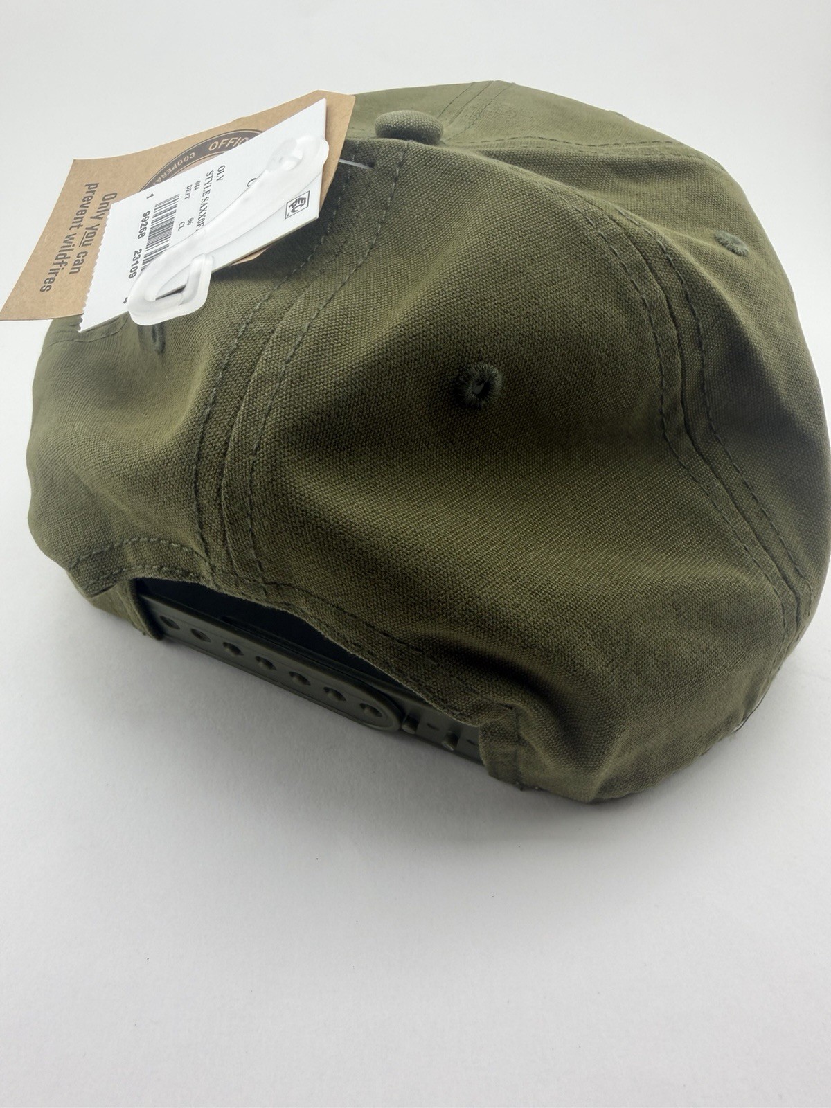 SMOKEY THE BEAR Official SnapBack Patch Hat Cap Rope Design Army Green NWT