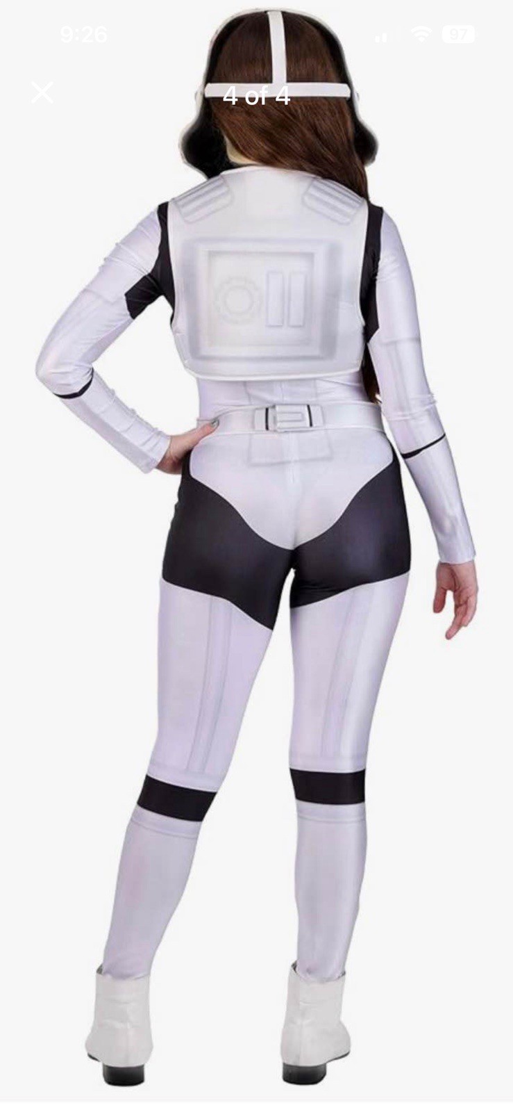 Stormtrooper Complete Outfit Costume Full Bodysuit White Black