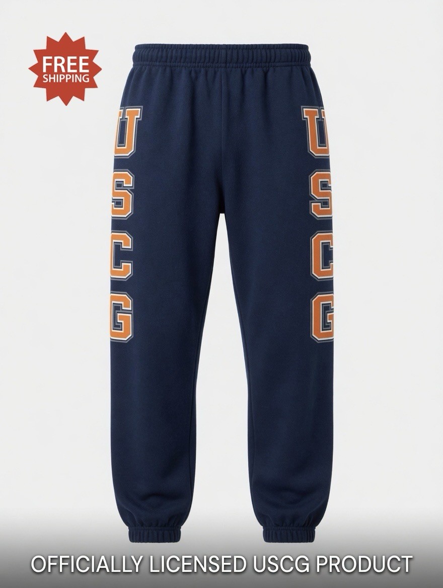 UNITED STATES COAST GUARD “USCG” Blue Sweatpants Sz L / Large – NWT – MV Sport