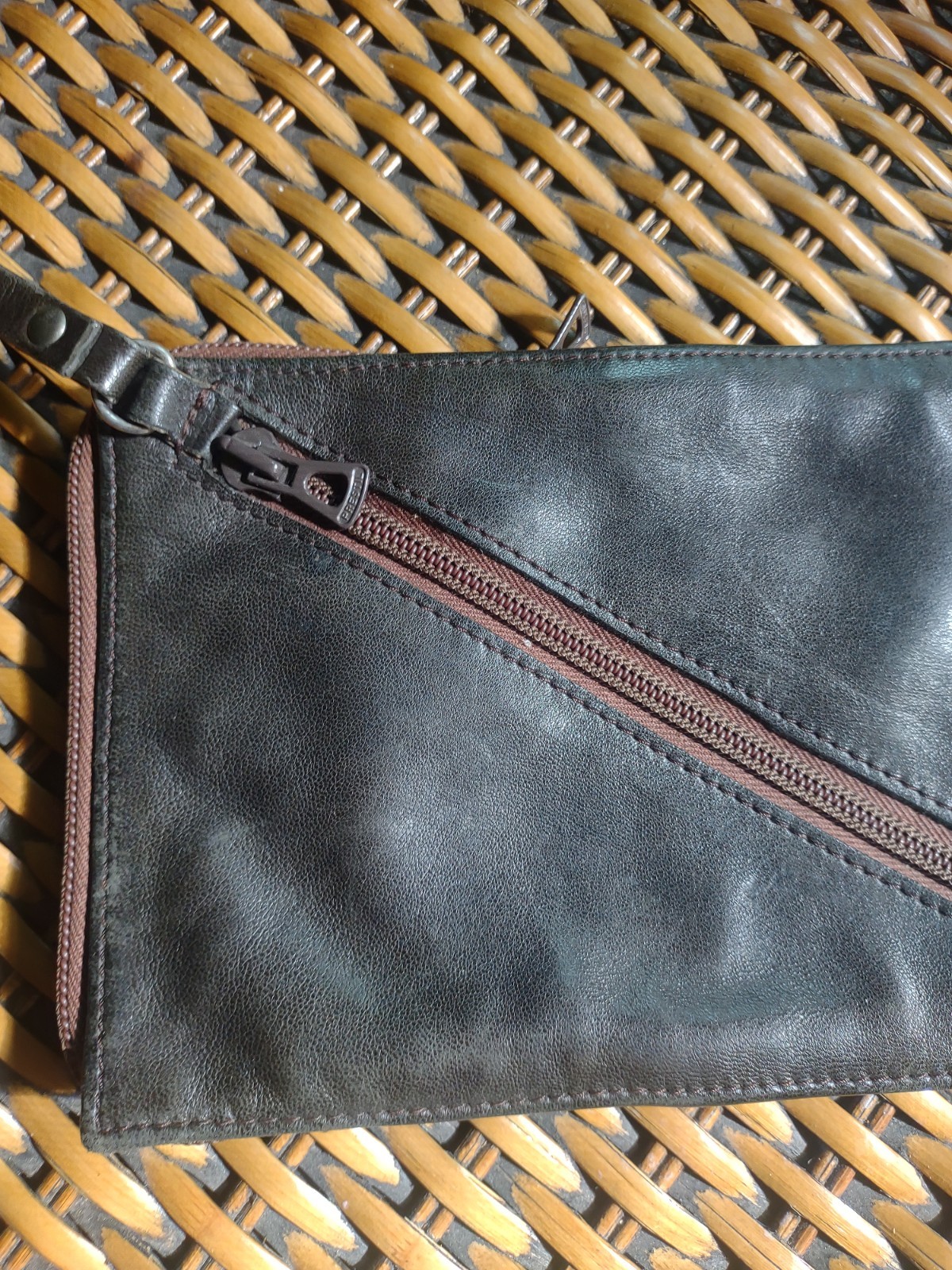 Leather Wristlet Vintage Harrods made in France bag mens