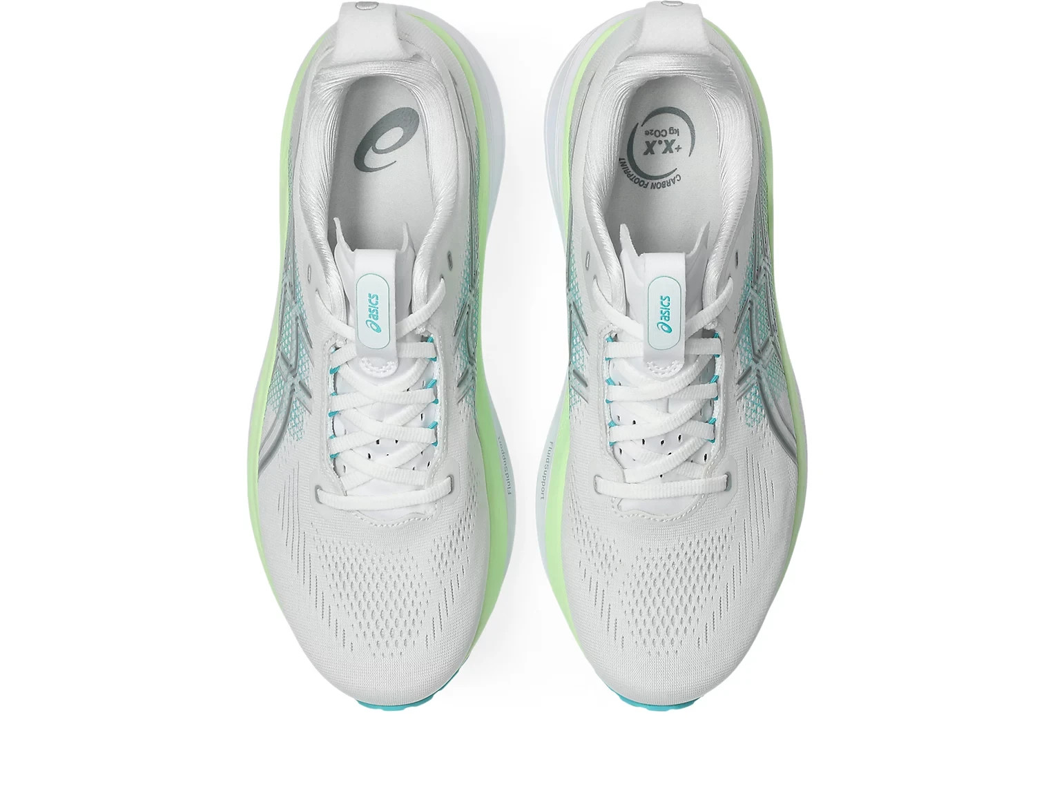 ASICS GEL-KAYANO 33 “EXTRA WIDE” 1011C229 100 White Energy Aqua Running Shoes