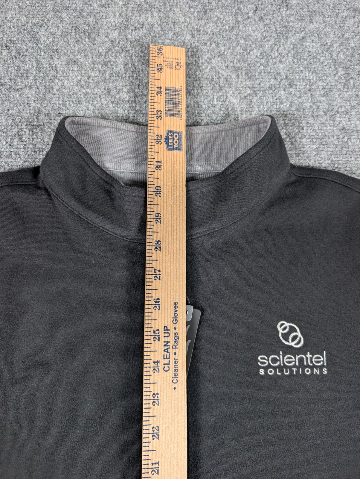 Straight Down Burnside Half Zip Sweater Mens 2XL Black Golf w/Logo NWT