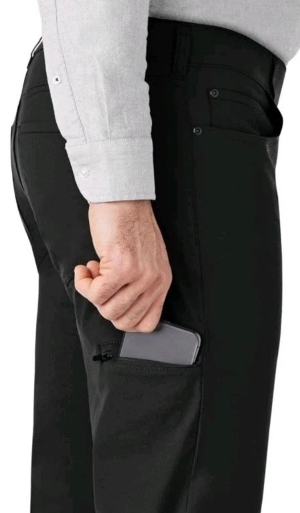 Member’s Mark Men’s Lightweight Black Straight Fit Denali Pant 36×34 NWT