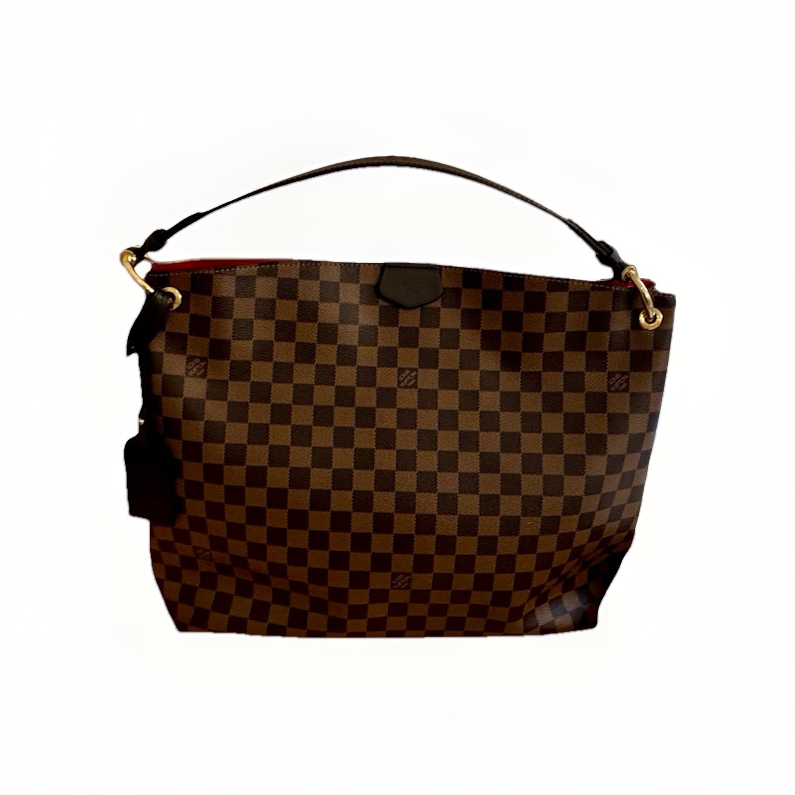 Louis Vuitton Graceful MM Damier Brown Shoulder Bag w/ Box Dust Bag Tag