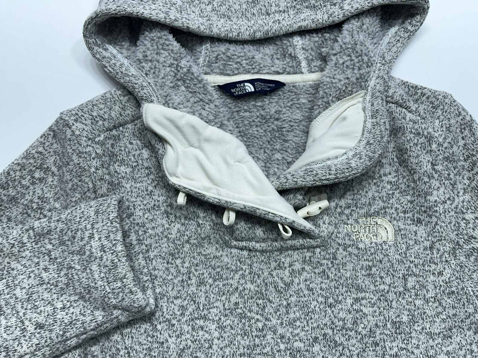 The North Face Fleece Hoodie Womens Size Small Toggle Button Pullover Jacket