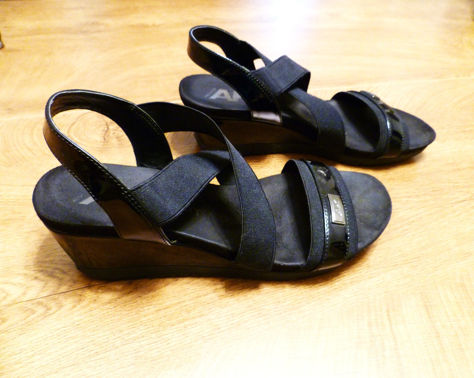 Anne Kline AK Sport Biack Wedge Sandal