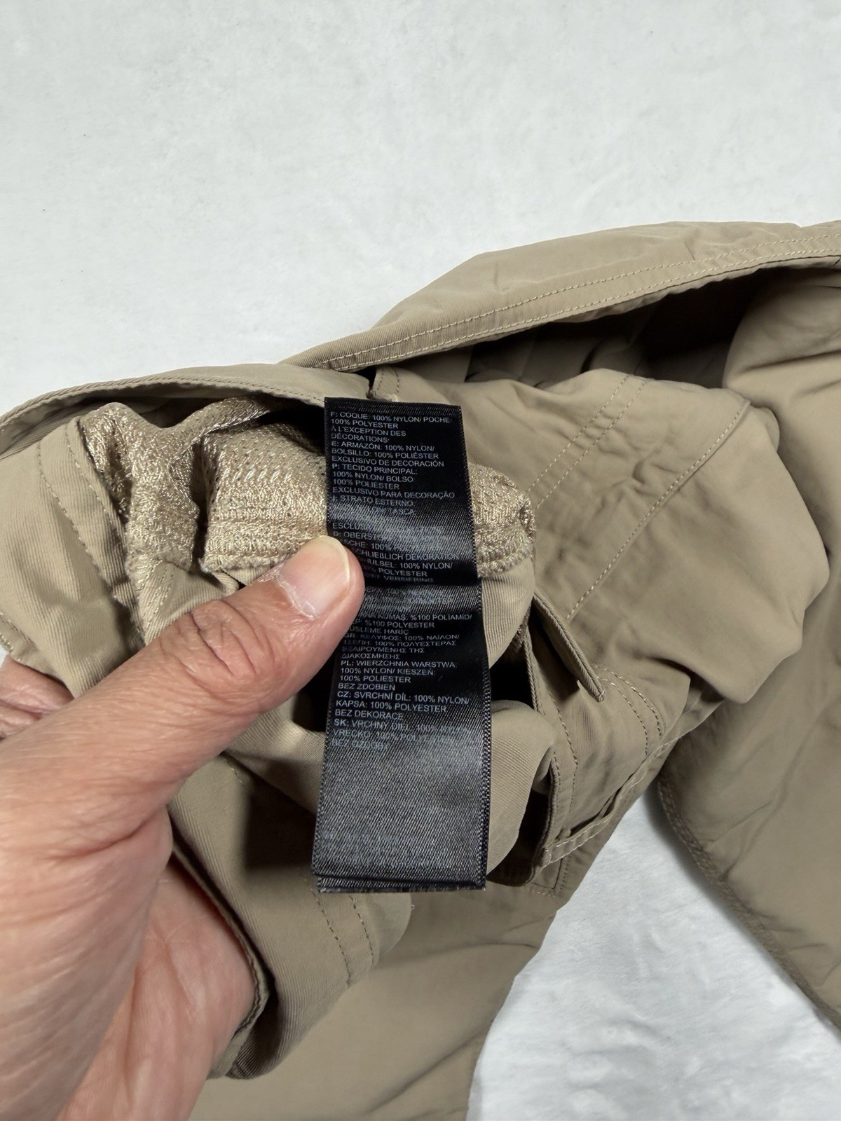 The North Face Pants Nylon Poly Hiking Outdoor Mens 34 X 29 Beige Khaki