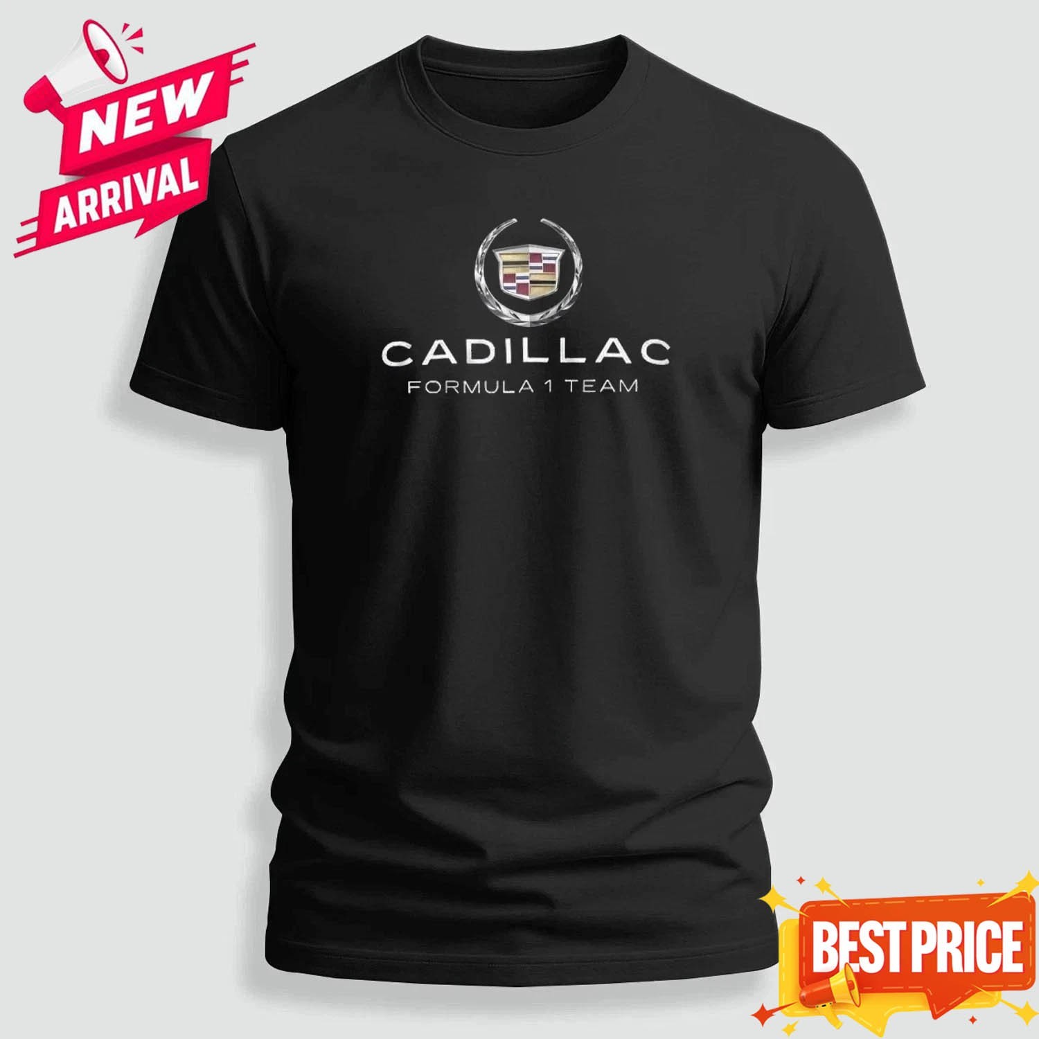 NEW Cadiilllac Logo Multicolor T-Shirt Cotton Size S-5XL