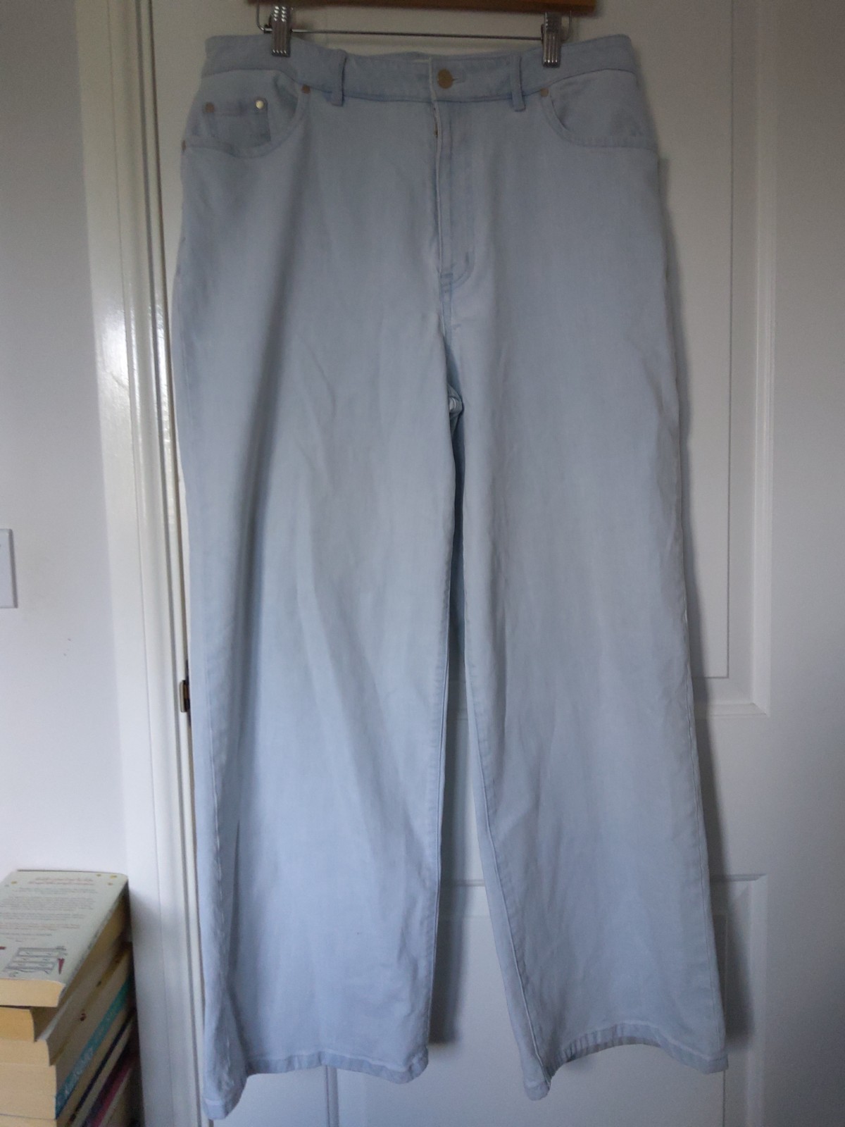M&S 98%cotton Jeans Women’s Denim high Rise Wide Leg jeans size 16/30L