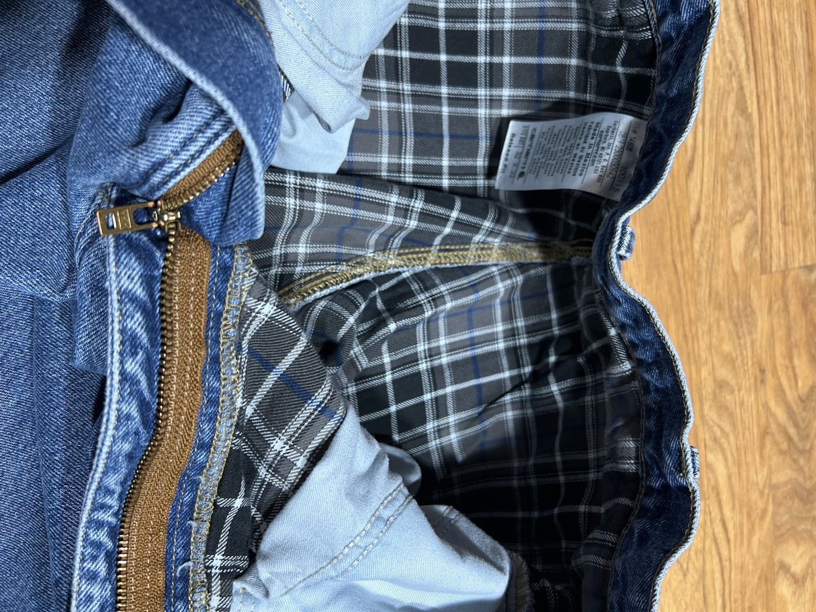 Carhartt Relaxed Fit Flannel Lined Jeans Men 32×32 Medium Wash B172 DST Workwear