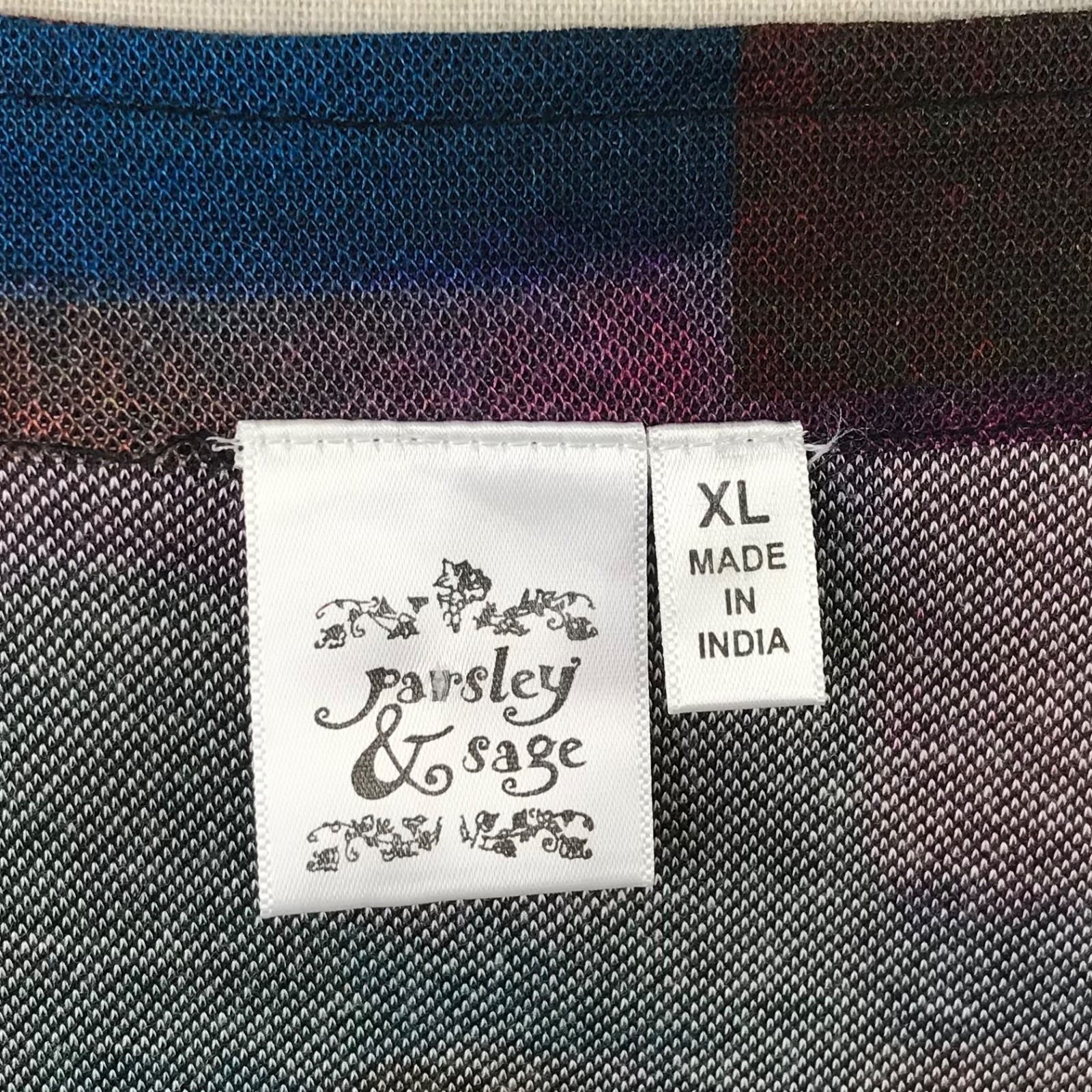 Parsley & Sage Peplum Swing Petalura Cardigan XL Colorful JewelTone Stretch
