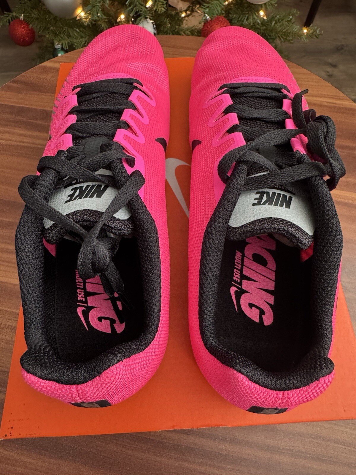 Nike ‘Pink Blast’ Zoom Rival Track Shoes with Attachable Spikes Men’s Sz 9