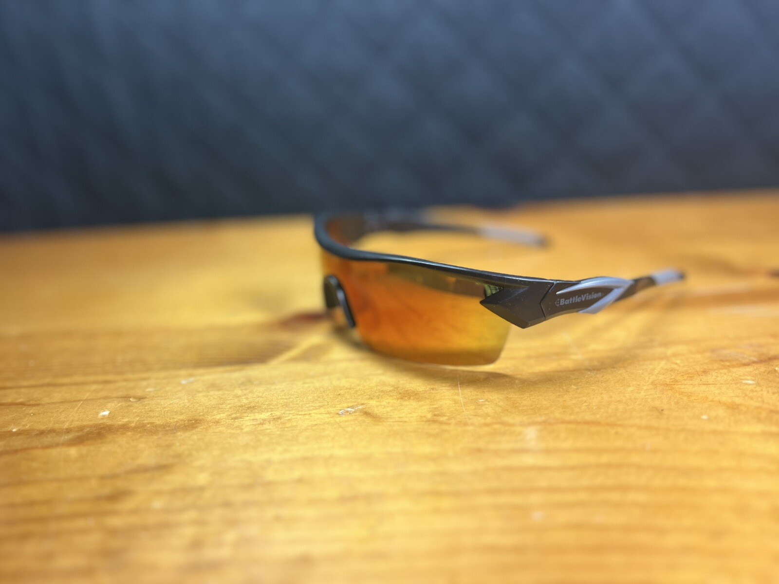 Battle Vision Z22-4422 Wrap Sunglasses Black Polarized Used