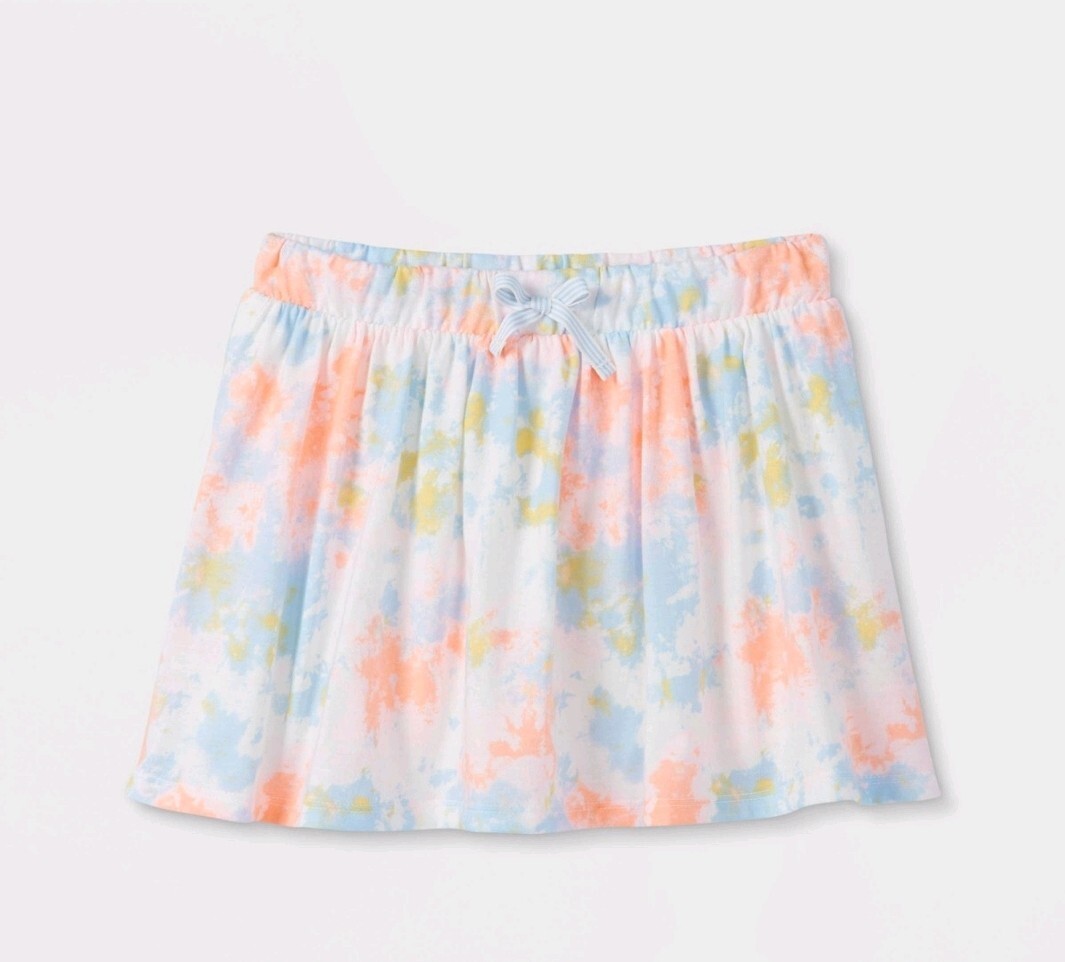 Girl’s Cat & Jack Skort sz S 6/6X Multi Colored Tie Dye New