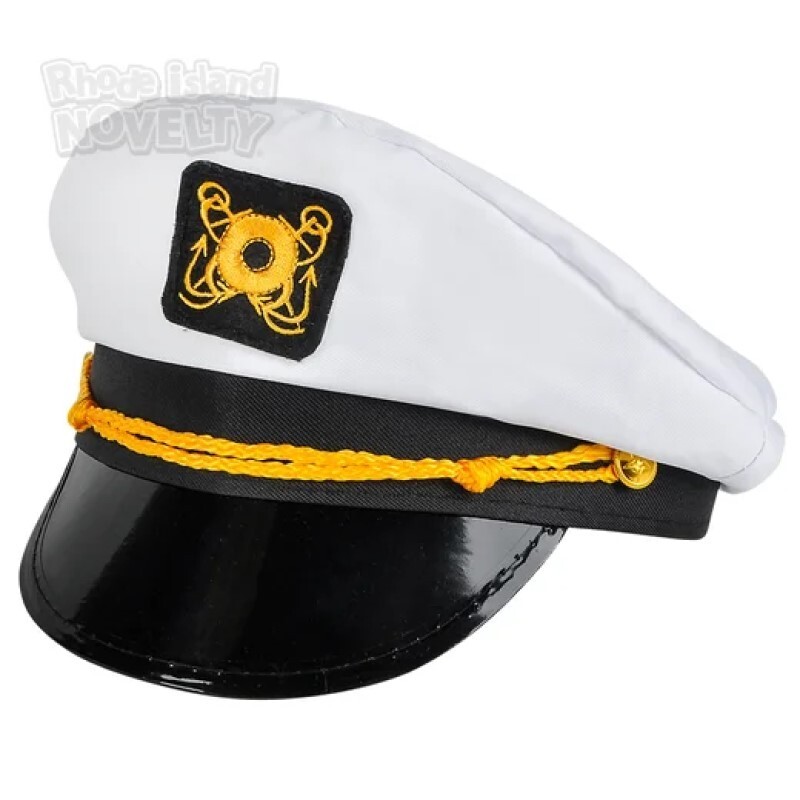 Skipper Yacht Hat White Gold Black