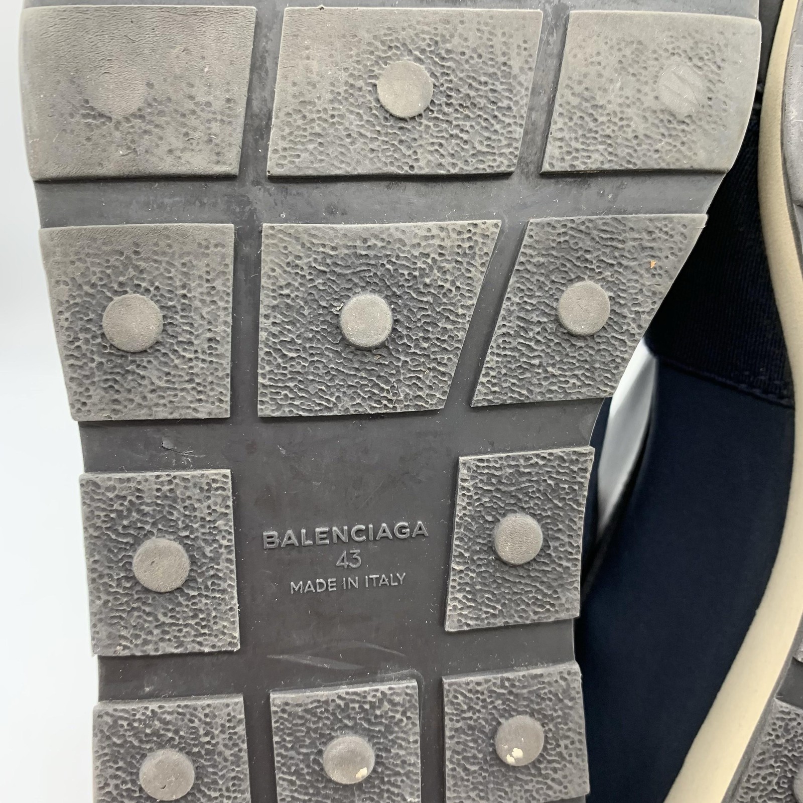 Balenciaga Race Runner Shoes Mens Size 10 Blue Leather Mesh Sneakers Italy