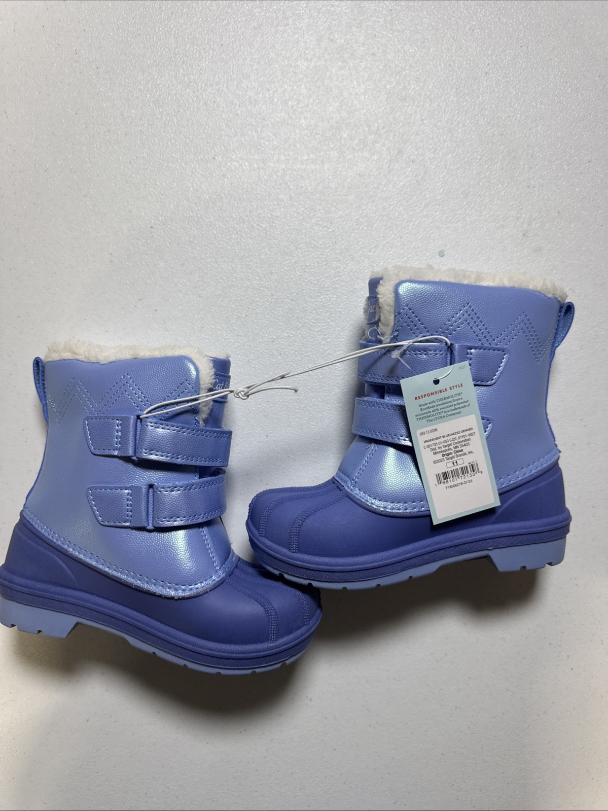 Cat And Jack Kids Blue Winter Snow Boots Size 11 Girls NWT Free Returns!!!