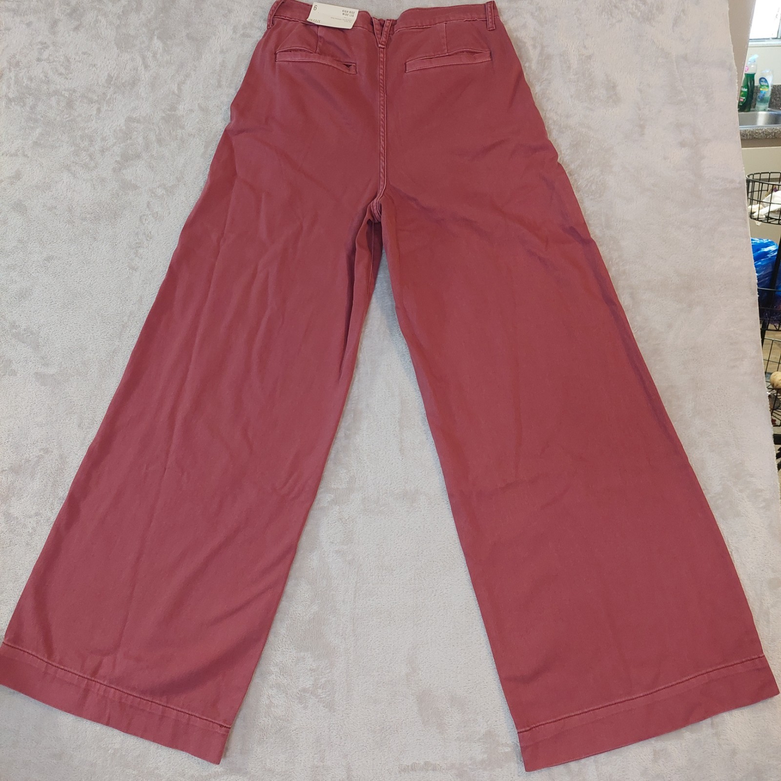 ANA A New Approach High Rise Wide Leg Pants Hawthorne Rose size 6 &16