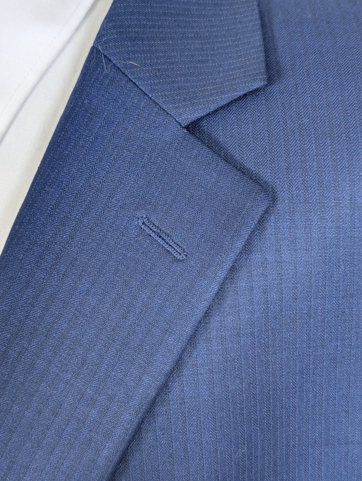 Stafford 2 Piece suit Mens 56R Pants 56×28 Big And Tall Super Suit Solid Blue