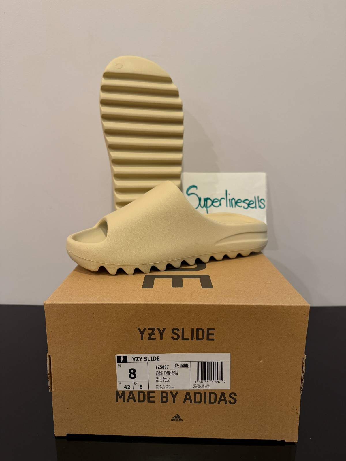 Adidas Yeezy Slide Bone Size 8 (100% Authentic) FZ5897