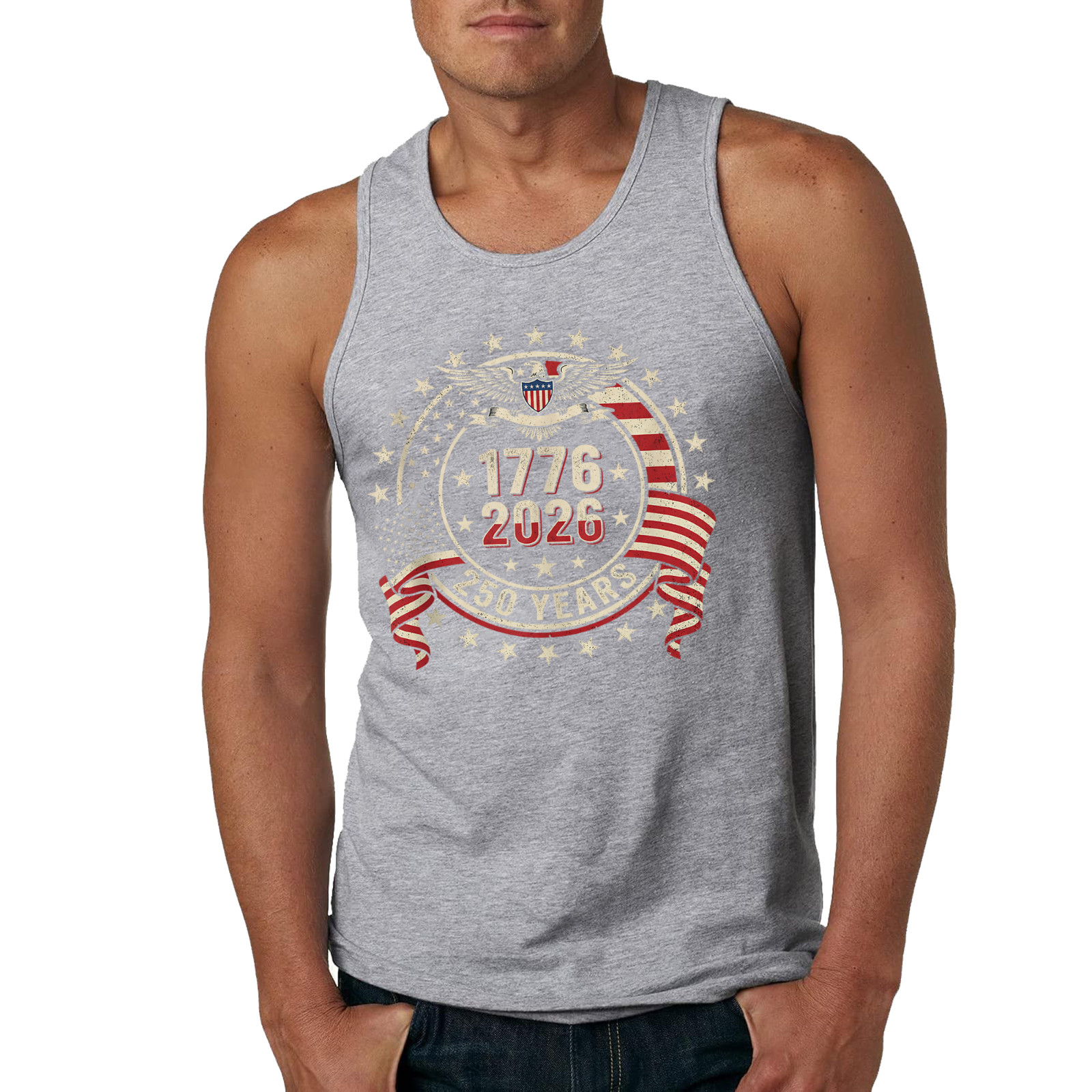 250th Patriotic American Birthday 250 Anniversary USA Flag Tank Top