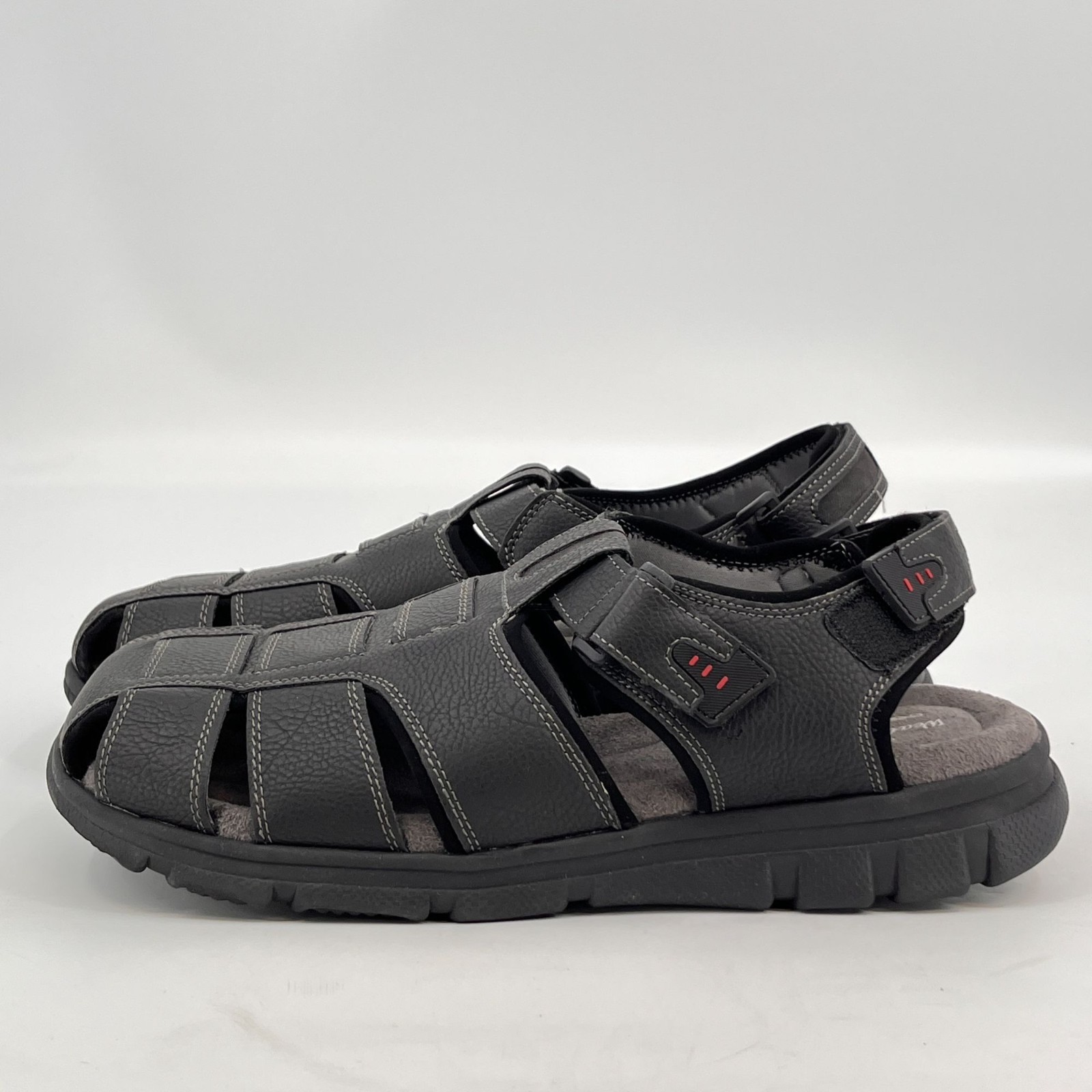 Weatherproof Vintage Caleb Fisherman Sandals Black Size 13 Synthetic EVA Sole