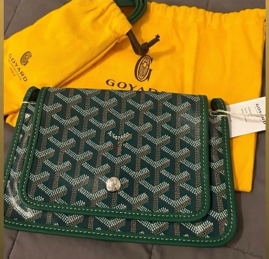 2024 GOYARD Plumet Crossbody Wallet Bag Green Purse Auth New With Tags Receipt