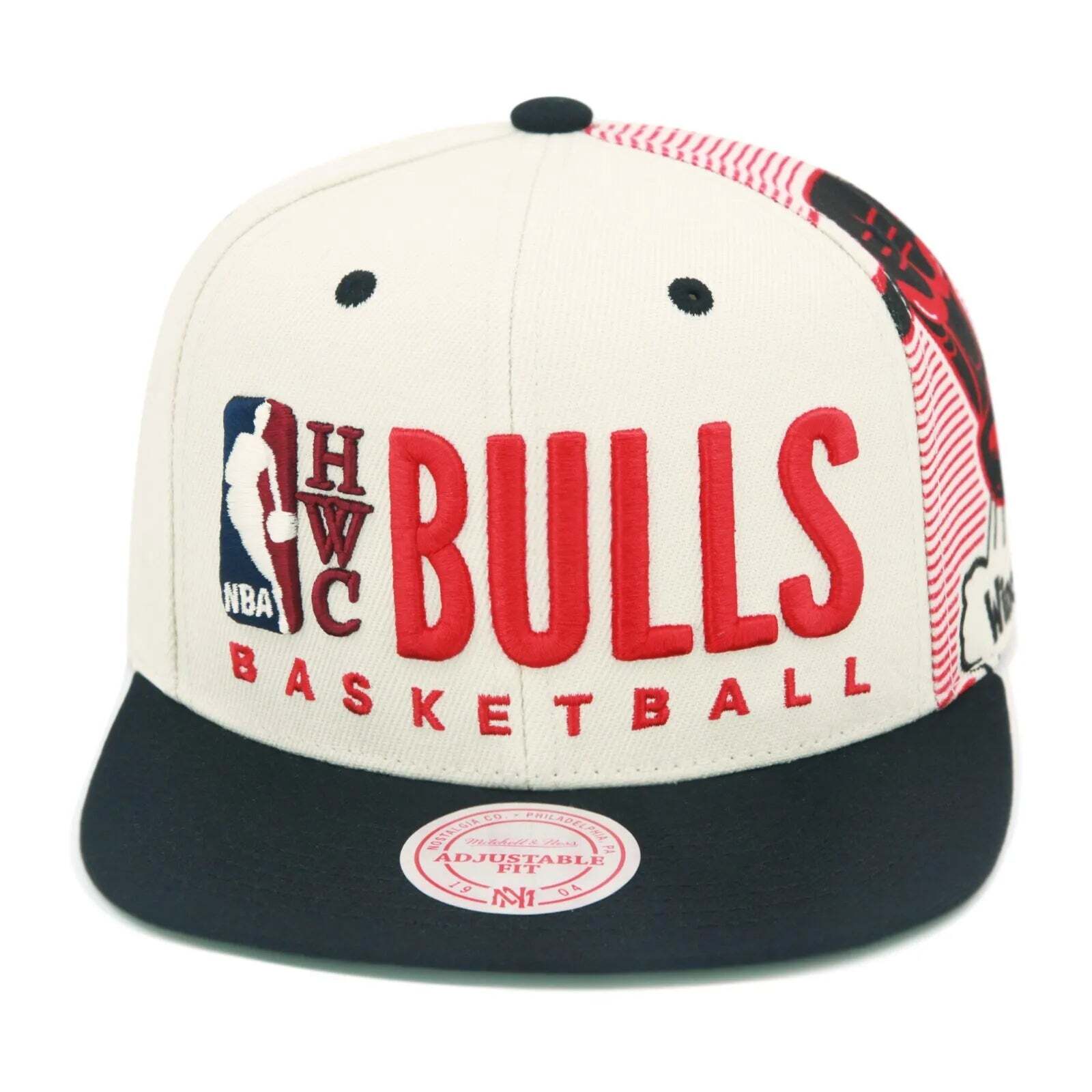 MENS MITCHELL & NESS NBA TEAM BASKETBALL BIG FACE HWC BULLS – SAND