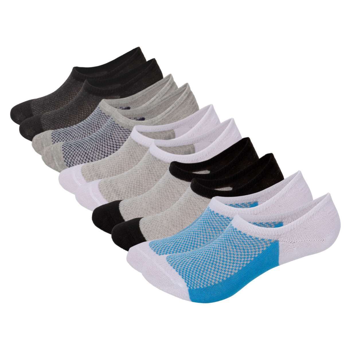 5 Pairs Mens Women No Show Invisible Nonslip Low Cut Socks