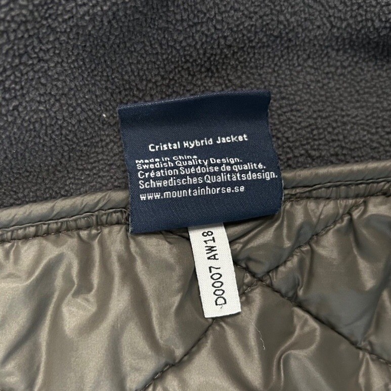 Mountain Horse Cristal Hybrid Jacket Women Size Medium Gray Hooded Full Zip