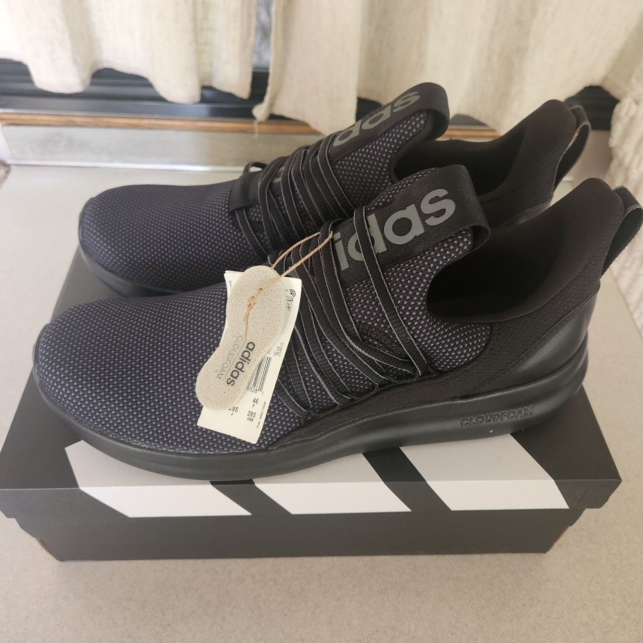 Adidas Men’s Lite Racer Adapt 7.0 Shoes – Black/Grey – Sizes 8-12 -FREE Shipping