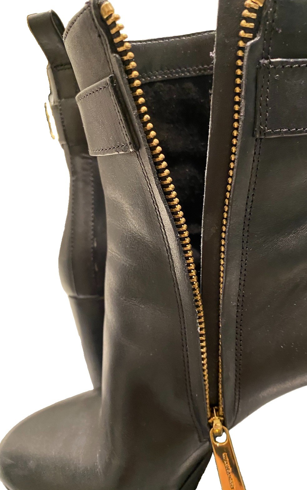 MICHAEL KORS $280 BLACK PARKER LEATHER PLATFORM BOOTS SZ 6 IN ORIGINAL BOX