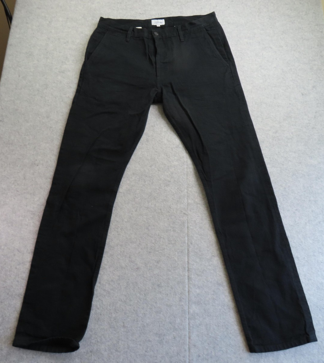 3Sixteen Jeans Mens 36×34 Black Selvege Straight Leg Regular Button Fly Denim
