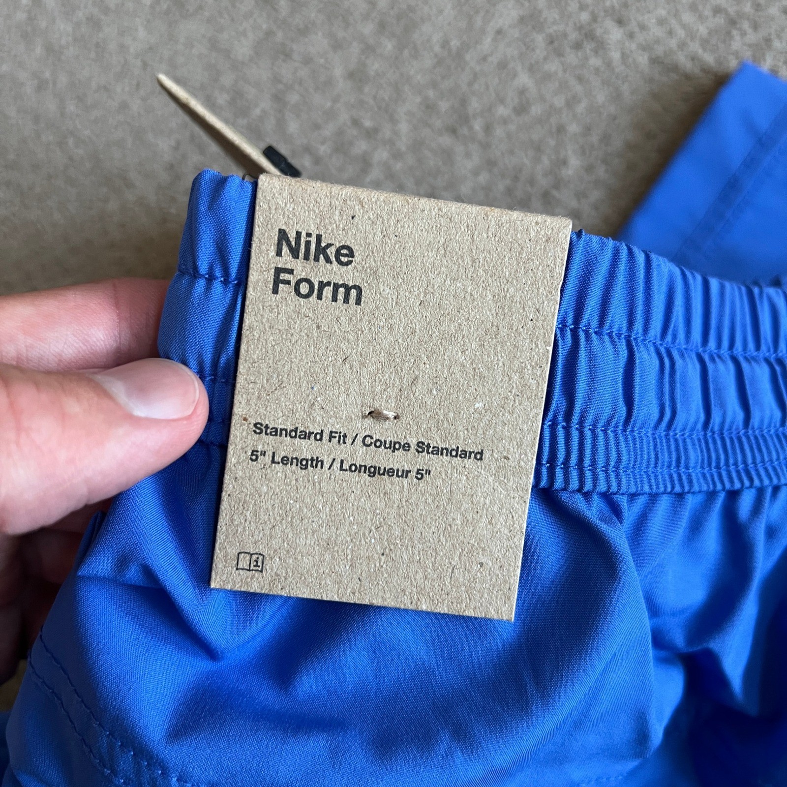 Nike Form Dri-FIT Mens 5 Inch Training Shorts FN4347-411 Blue Small NEW