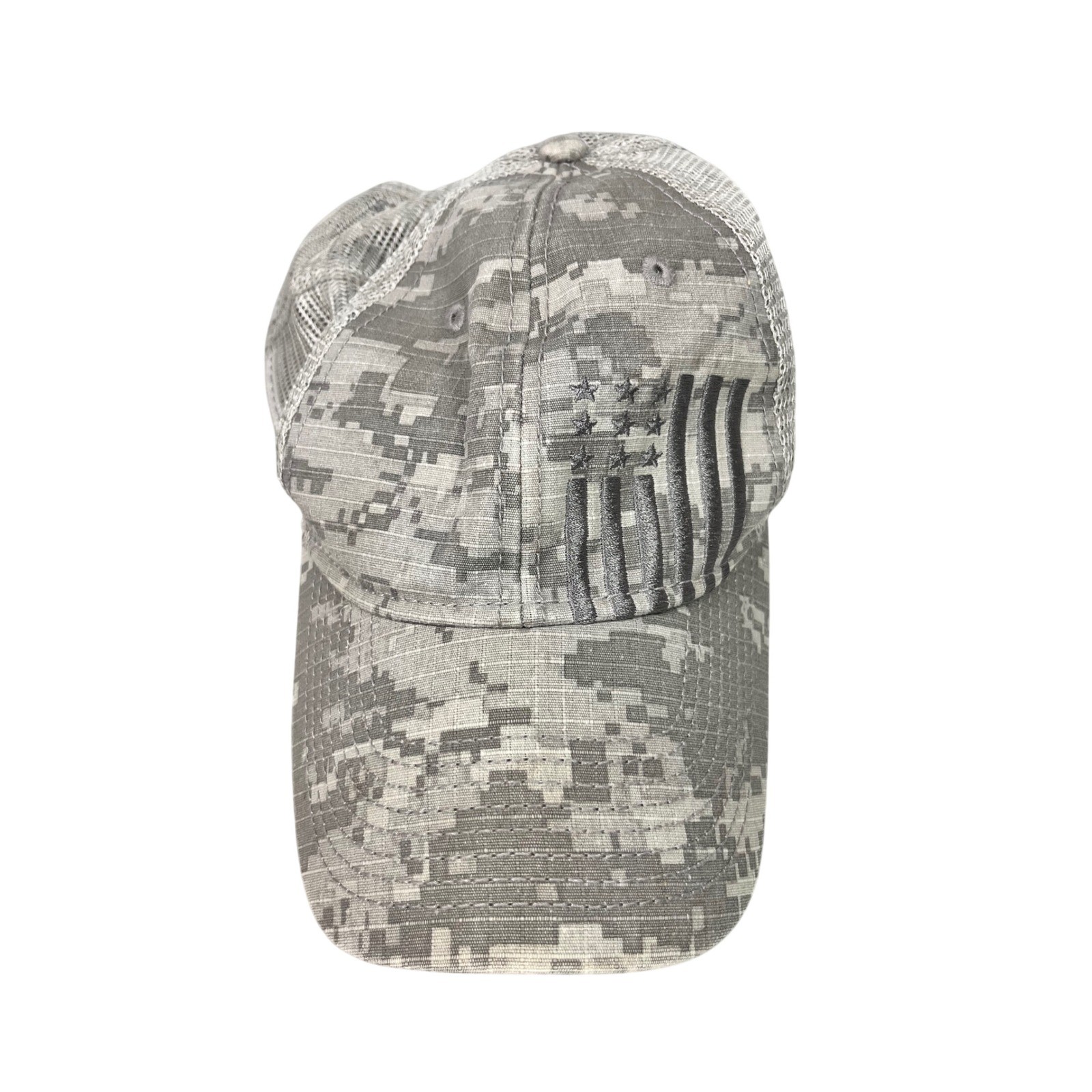 Academy Sports Outdoors Digital Camo American Flag Trucker Hat Grey Snapback