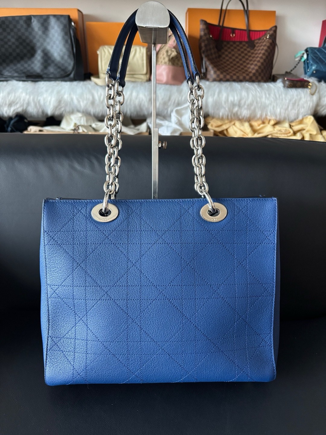 Dior Pre-Owned Authentic Tote Blue Free Tracked Shipping