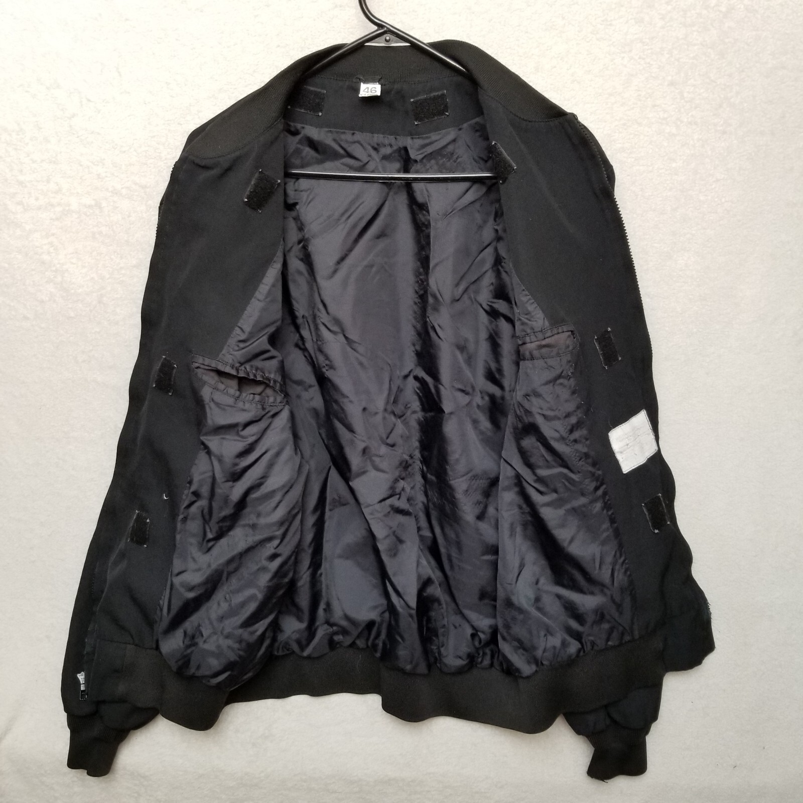 Neptune Garment Co Mens 46 Long Black Polyester Wool Full Zip Jacket