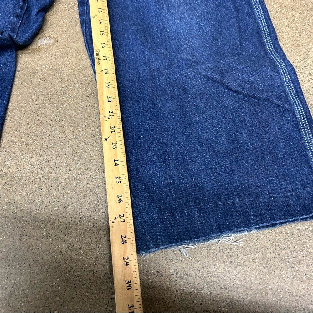 30 Below Jeans Men 34×29 Blue Y2K Baggy Wide Leg Skater Grunge Carpenter Hip Hop