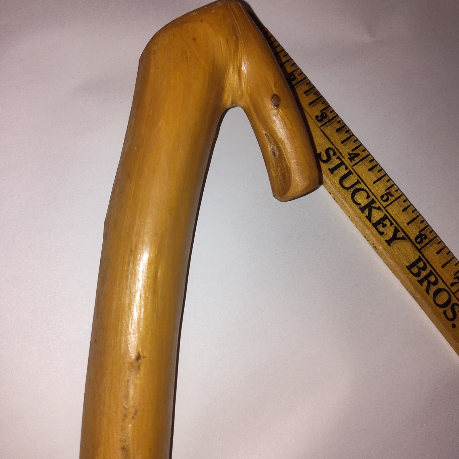 VTG Hand Carved Shepherd’s Crook Walking Stick Wood Hiking Shillelagh 43 in