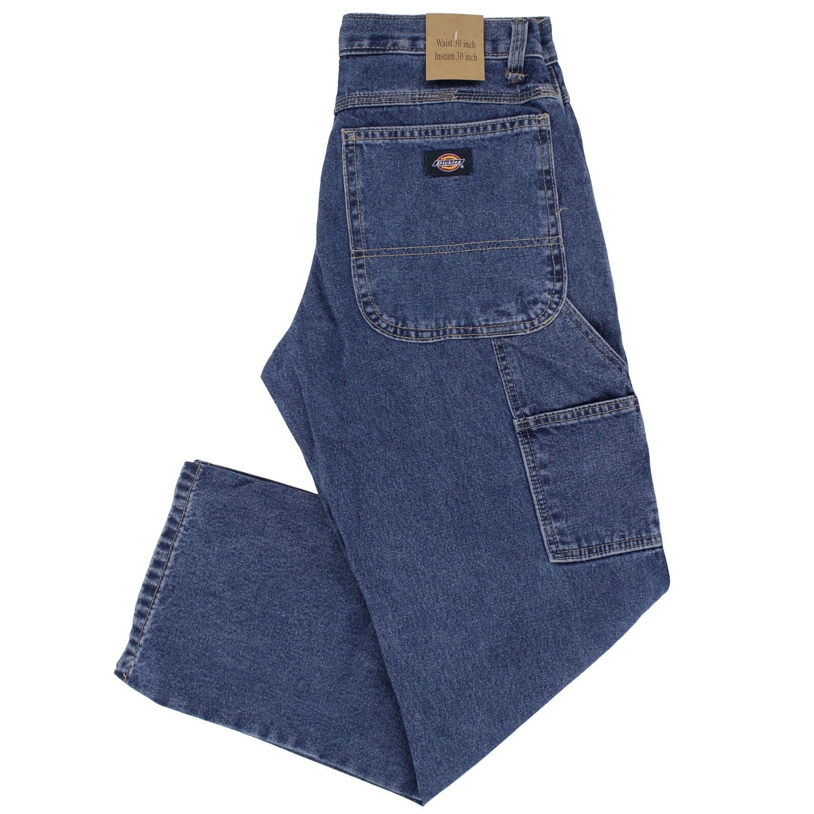 Dickies Men’s Carpenter Denim Jeans, Straight Leg Cotton 7 Pocket Pants