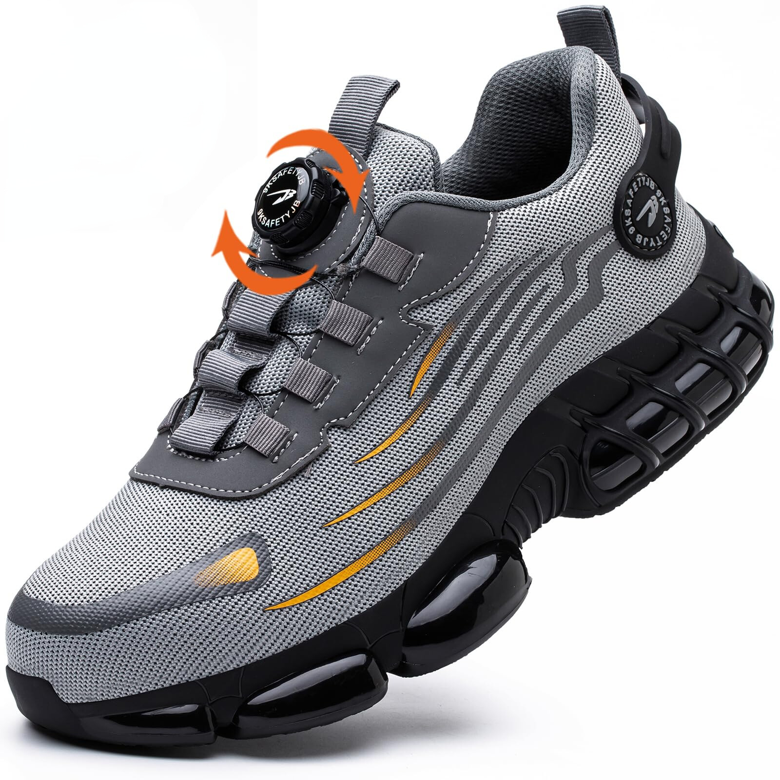 Men Work Safety Indestructible Shoes Steel Toe Rotating Buckle Non-slip Sneakers