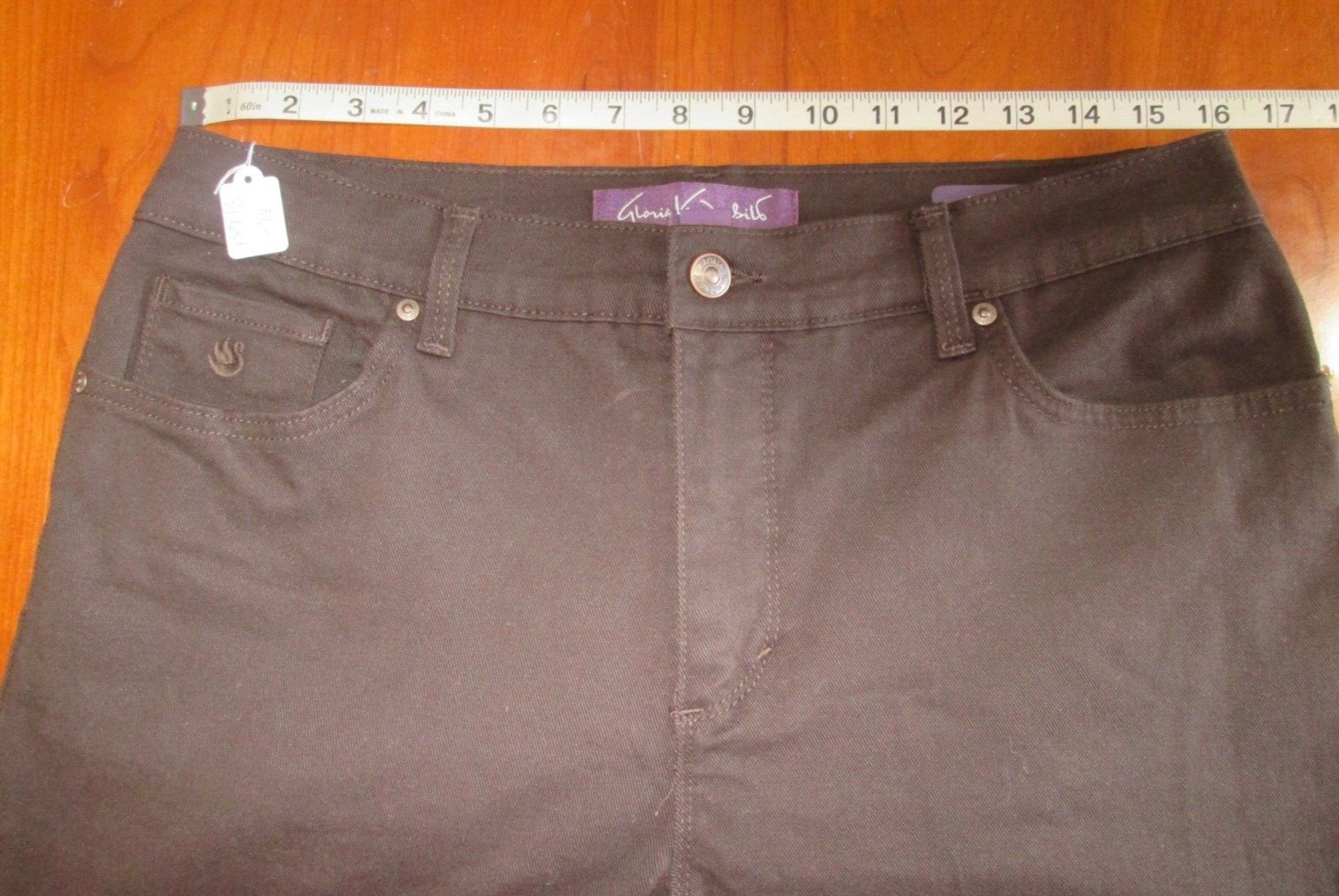 Gloria Vanderbilt Brown Amanda Jeans Womens Size 12 32×28 Stretch 56-31601
