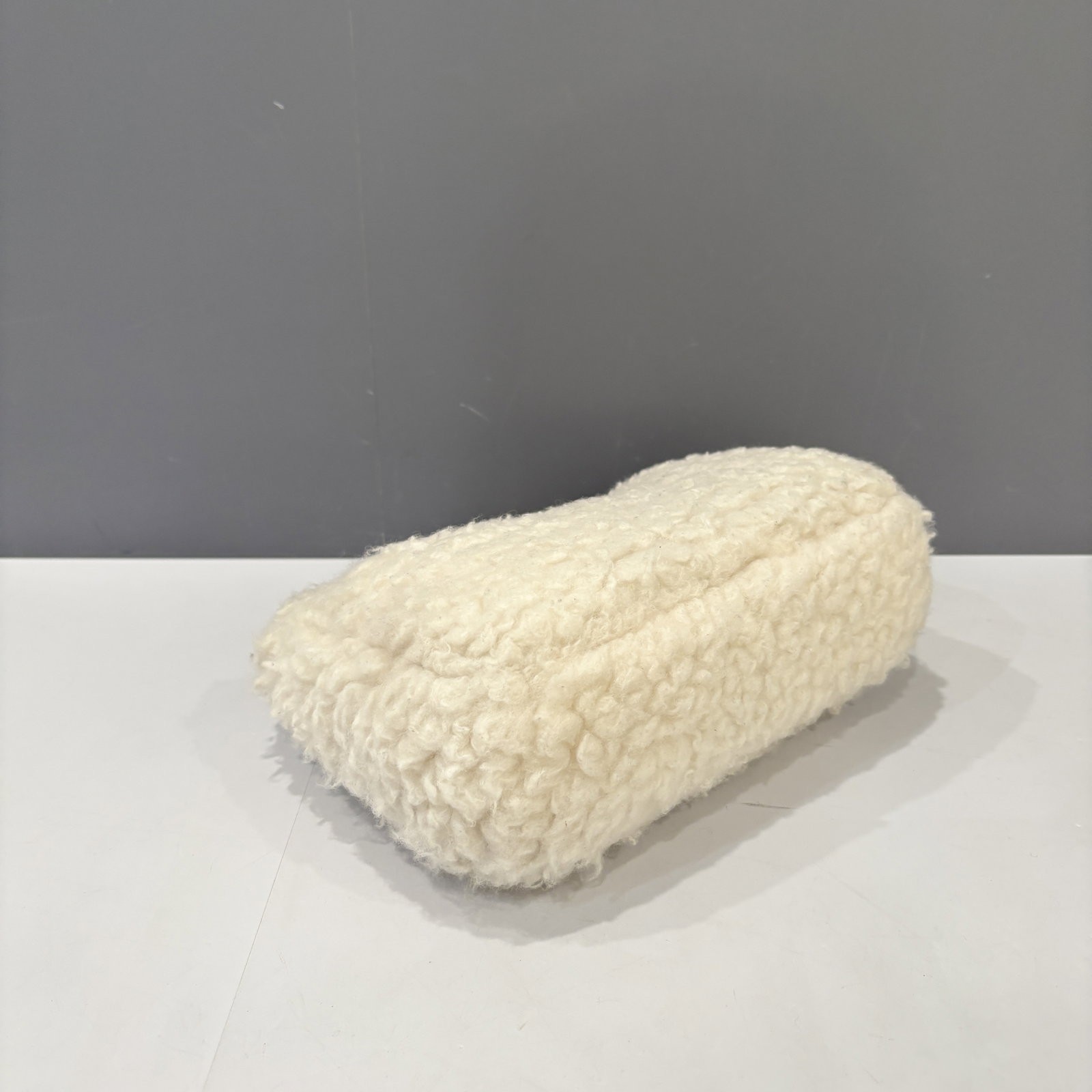 Prada Mini Re Edition 2000 Shoulder Bag White Faux Fur (ws030126c0)