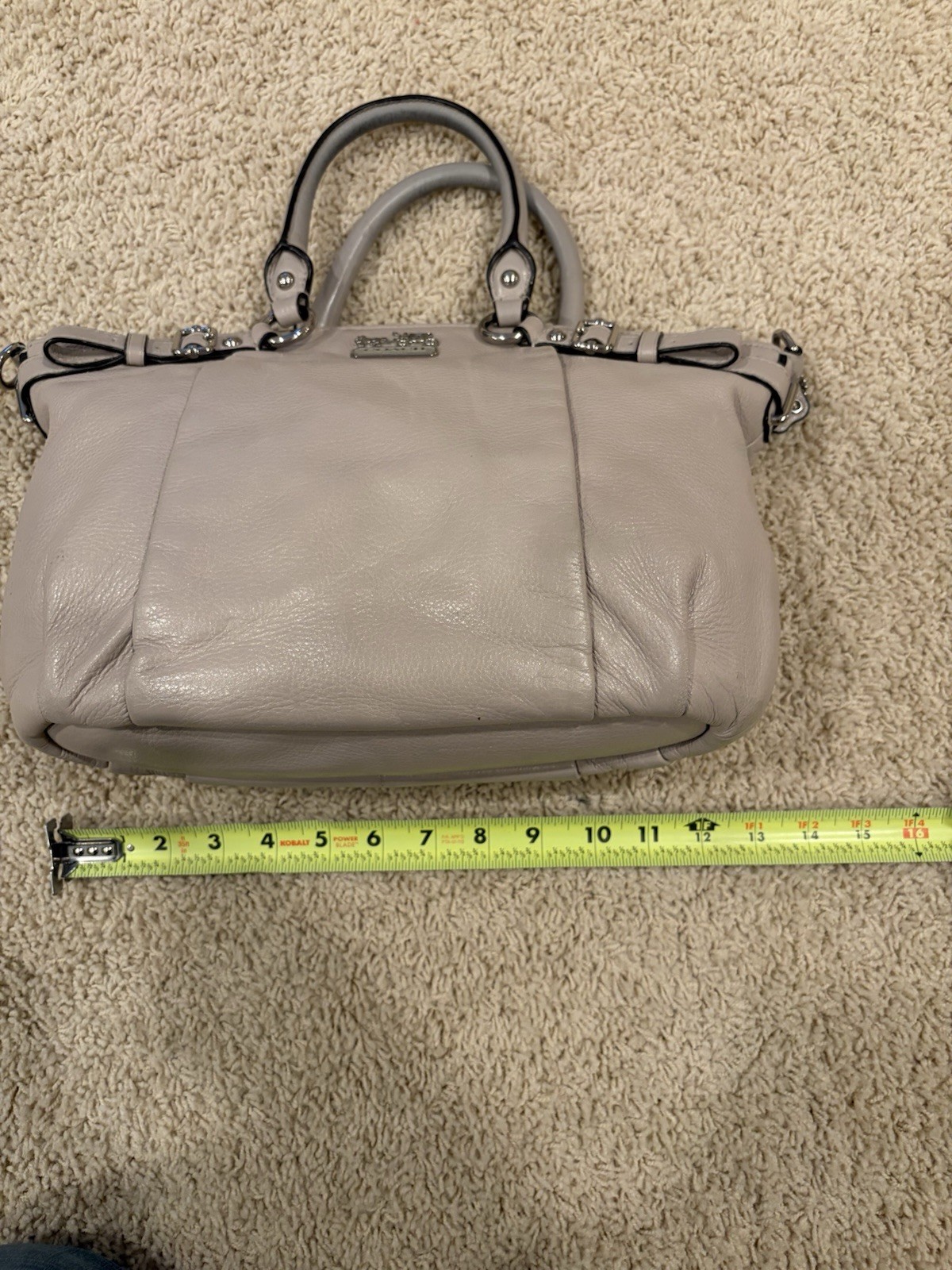 COACH MADISON SOPHIA in Bone, ITALIAN PEBBLED LEATHER SATCHEL. Very Nice