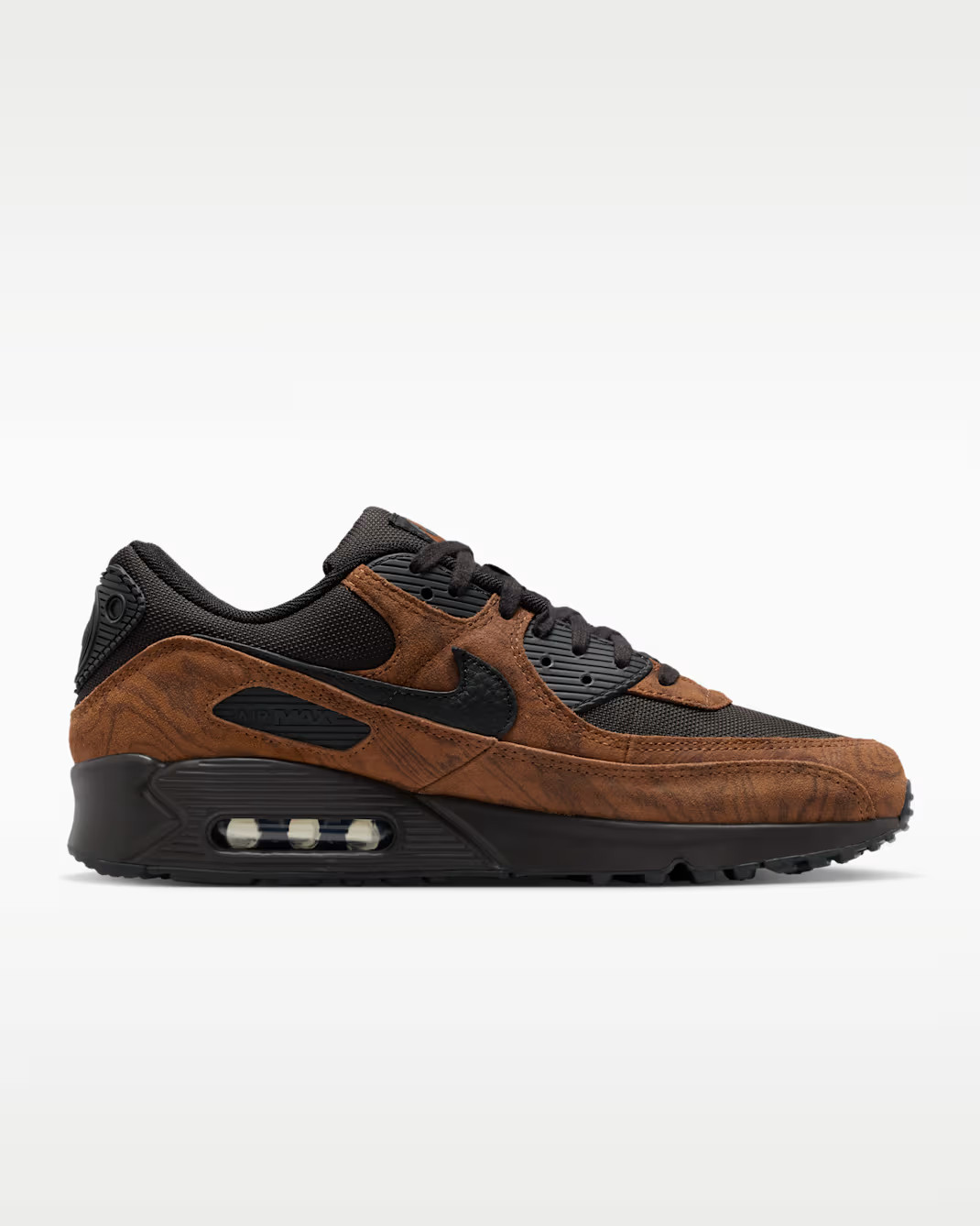 NIKE Air Max 90 Premium IQ0283 281 Light British Tan Velvet Brown Men Shoes