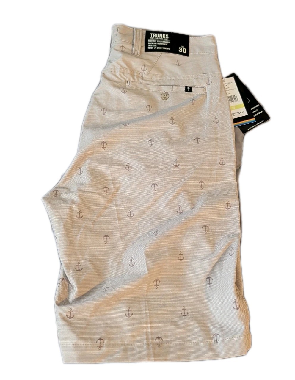 NWT Trunks Multi Functional Shorts Size W 30 Men’s With Pockets Quick Dry