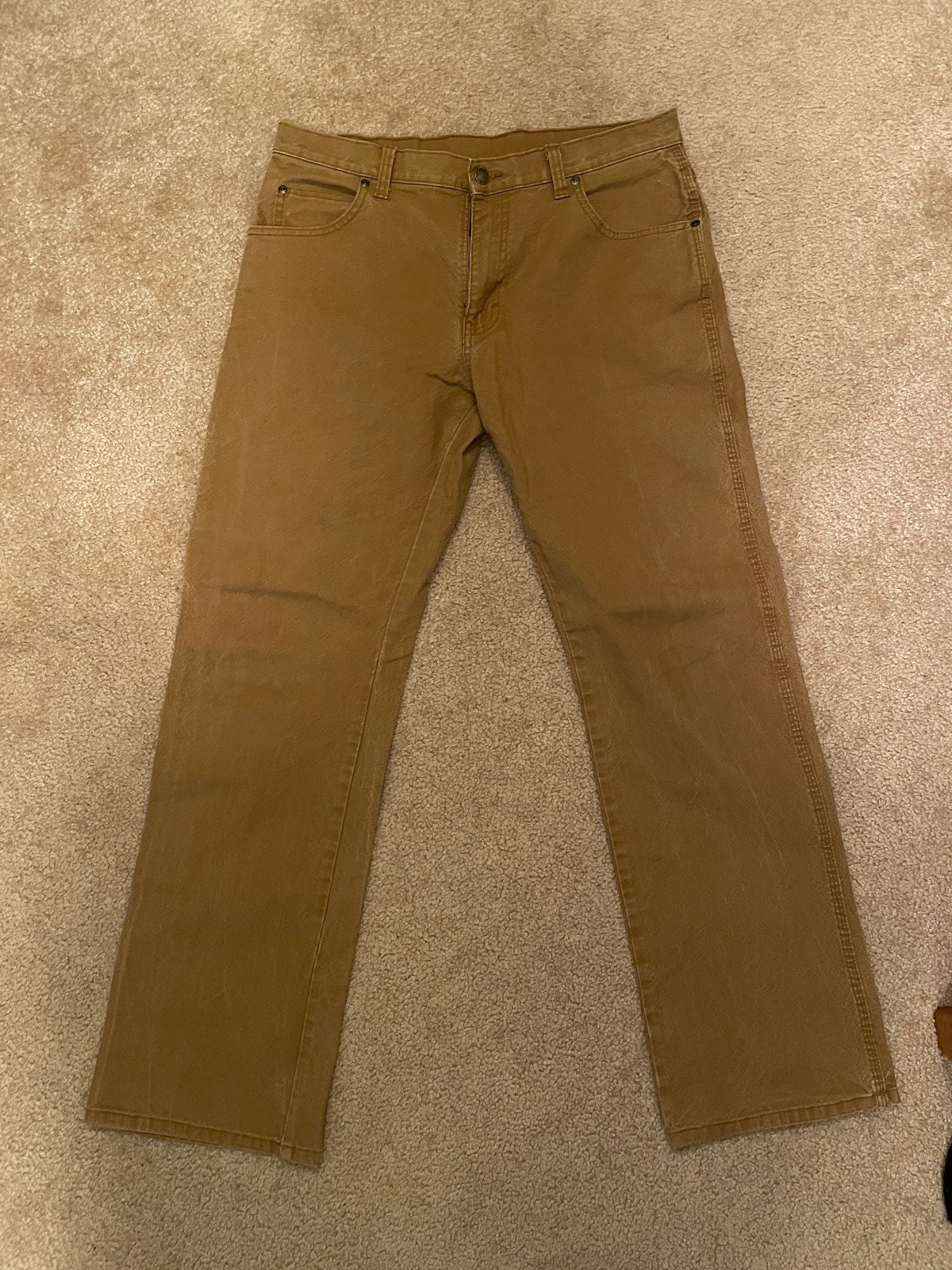 DICKIES CARPENTER PANTS MENS BROWN CANVAS WORK PANT 33×30